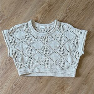 Elegant Cream Knit Women's Sweater